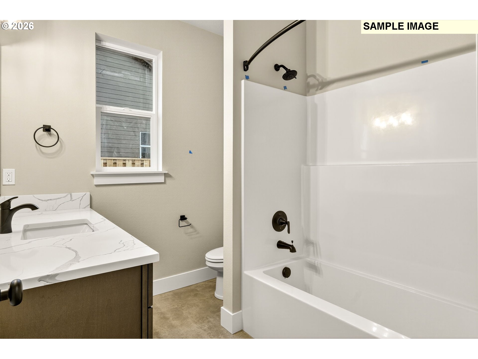 3352 Northeast Sweetwater Road, Unit 80 Estacada, OR 97023 - Photo 33 of 48 a bathroom with a sink mirror toilet and bathtub