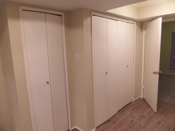 a room with a washer and dryer