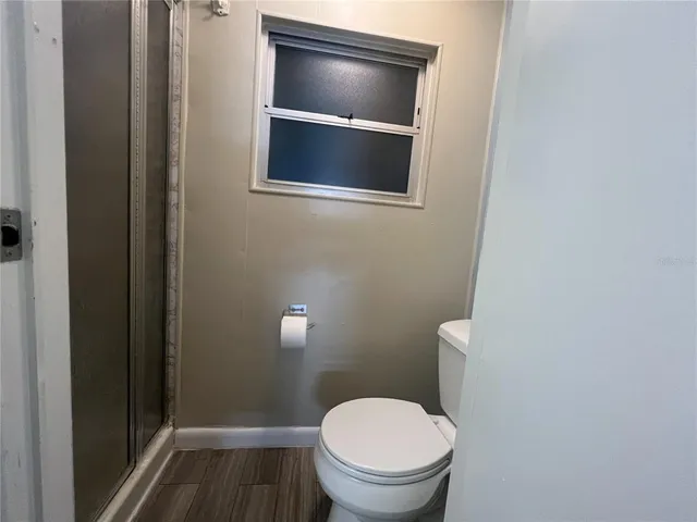 a bathroom with a toilet