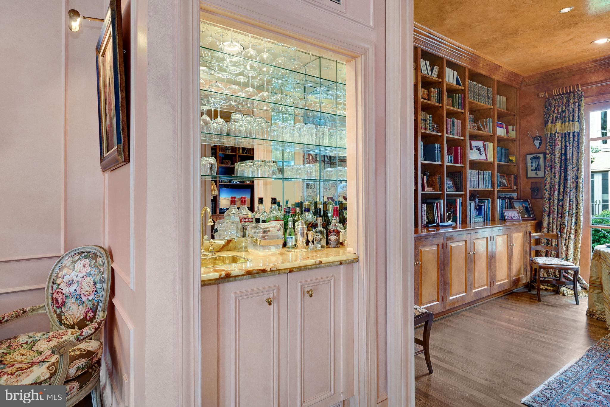 1811 Kalorama Square Northwest, Unit 6 Washington, DC 20009 - Photo 16 of 36 Wet Bar to Library