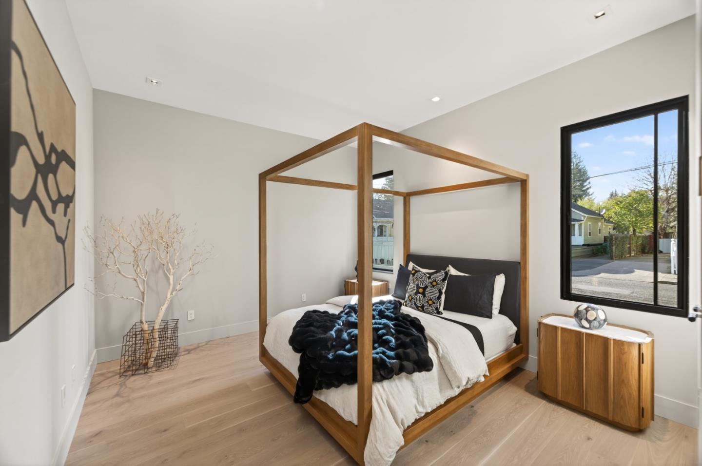 585 Riverside Drive Napa, CA 94559 - Photo 17 of 36 a bedroom with a bed and large window