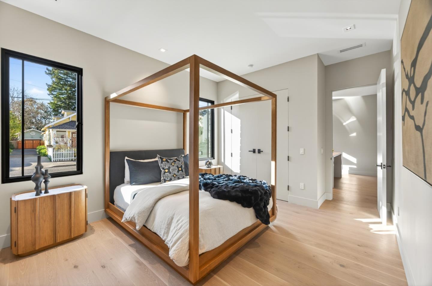 585 Riverside Drive Napa, CA 94559 - Photo 18 of 36 a bedroom with a bed and large window