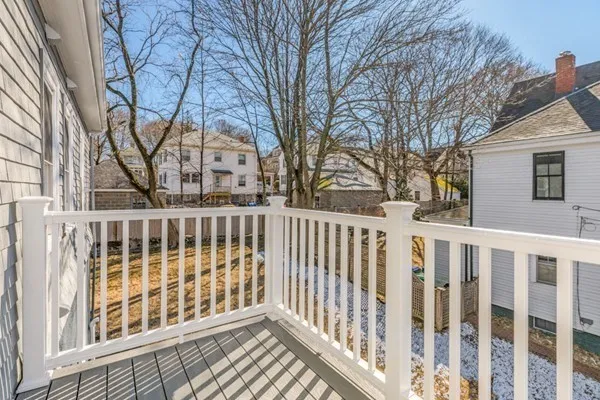 a view of a large building with a large window