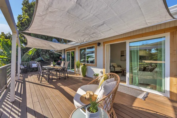 a outdoor space with furniture