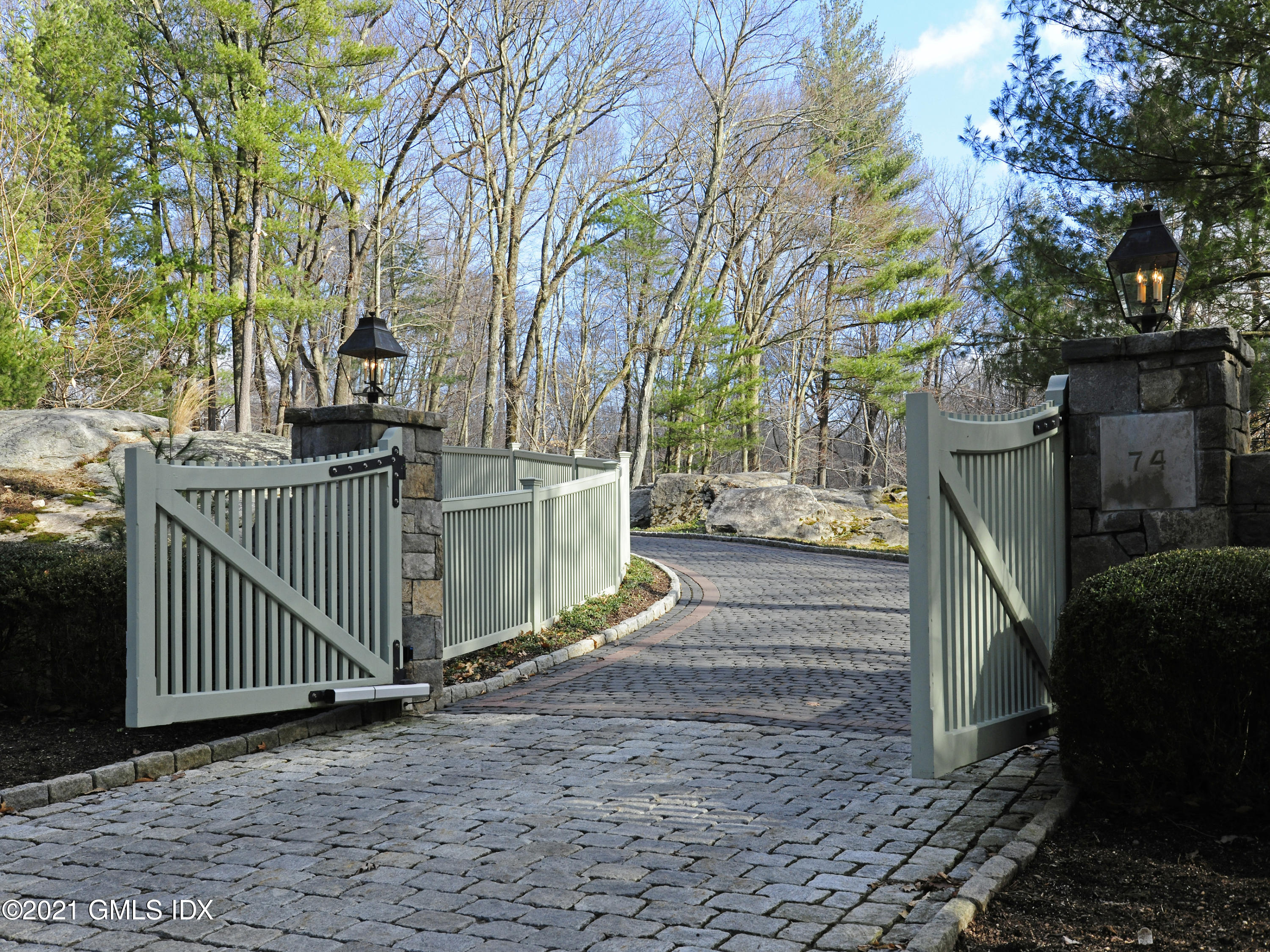 74 Upper Cross Road Greenwich, CT 06831 - Photo 2 of 40 a view of a entrance gate of a house
