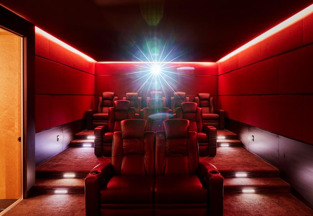 a room with furniture