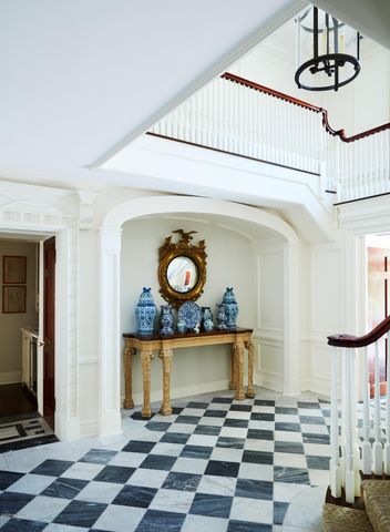 a view of a center island and a car windows