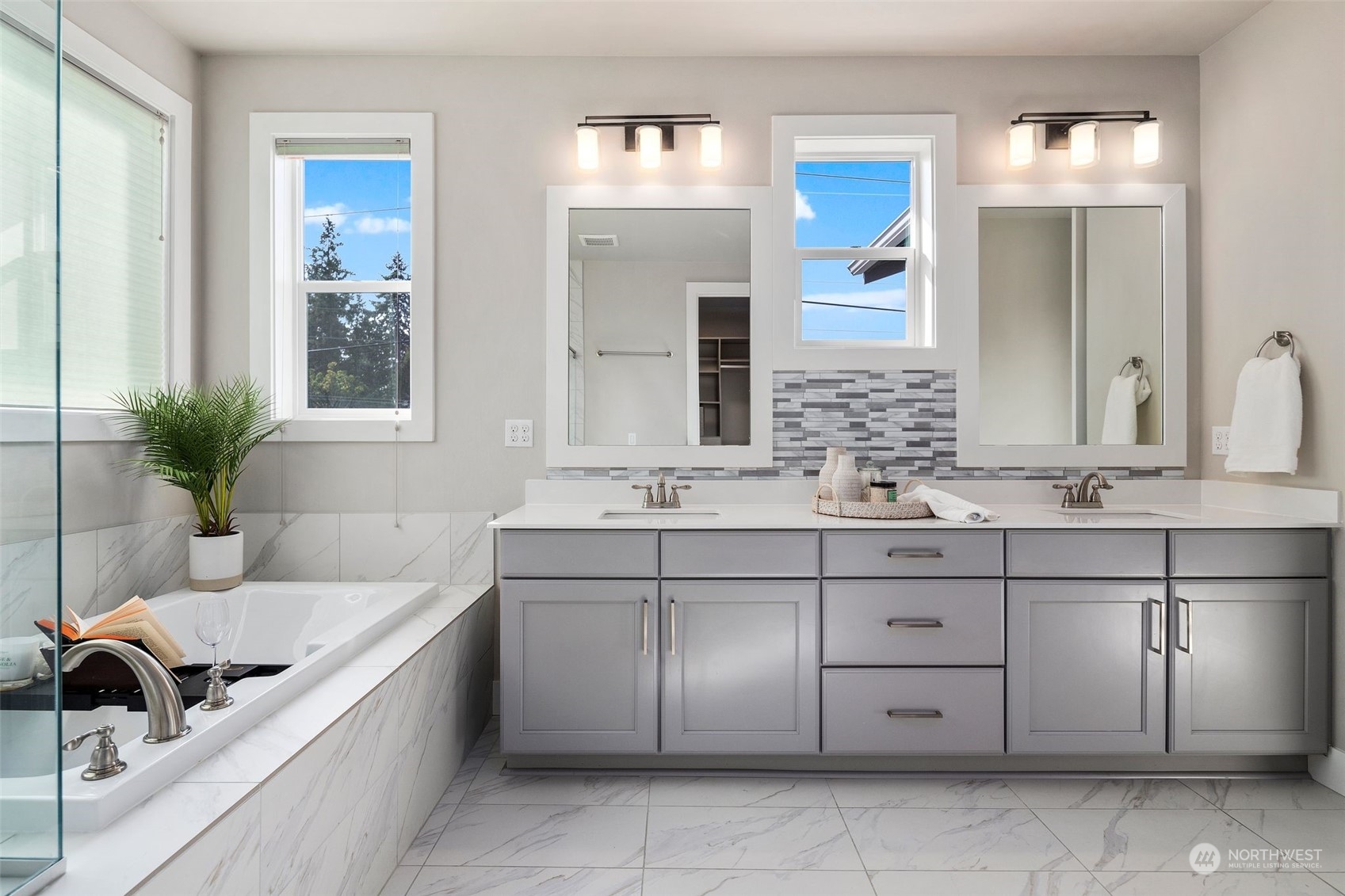 22322 43rd Drive Southeast Bothell, WA 98021 - Photo 33 of 40 a bathroom with a sink and a mirror