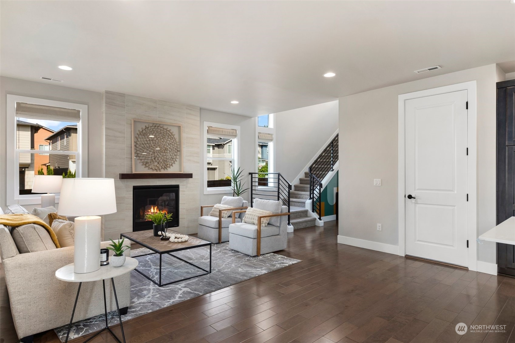 22322 43rd Drive Southeast Bothell, WA 98021 - Photo 9 of 40 a living room with furniture and a fireplace