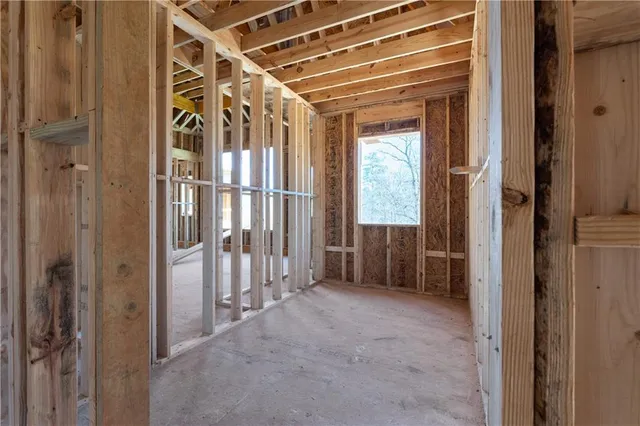 a view of an entryway with a room