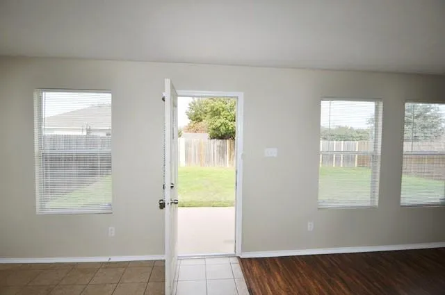 a house view with a garden space