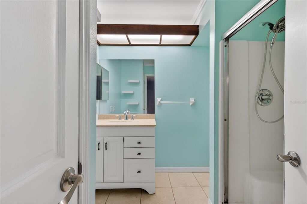 7157 Landmark Drive Spring Hill, FL 34606 - Photo 41 of 57 a bathroom with a sink and a mirror