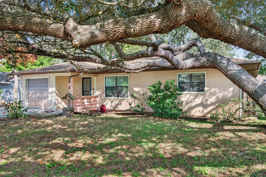 7157 Landmark Drive Spring Hill, FL 34606 - Photo 5 of 57 a front view of a house with a yard and garage