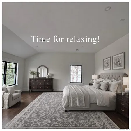a bedroom with a large bed and a couch