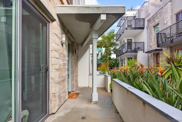 a view of a multi story buildings