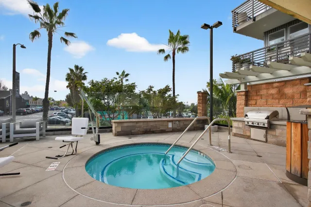 a view of a building with a street