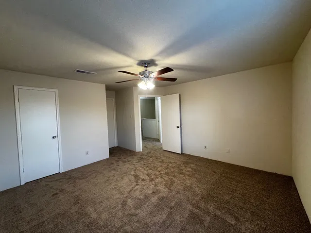 a view of a porch of a house