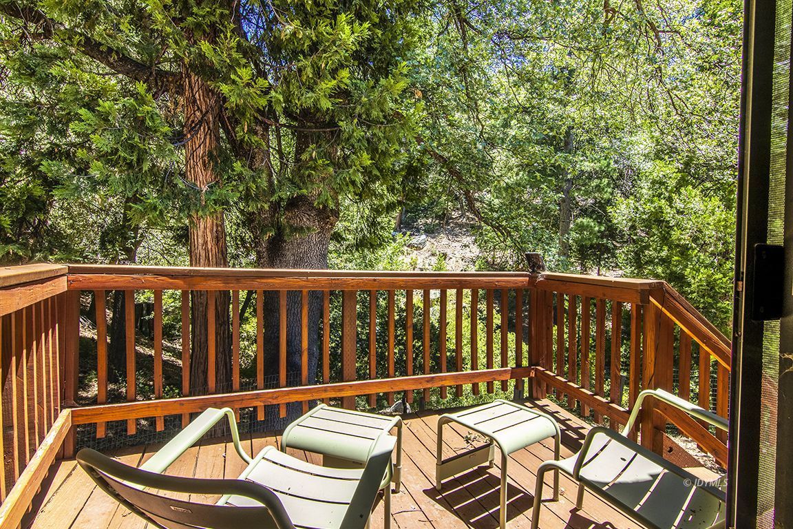 24625 Baldy Road Idyllwild, CA 92549 - Photo 35 of 80 a view of a two chairs in the balcony