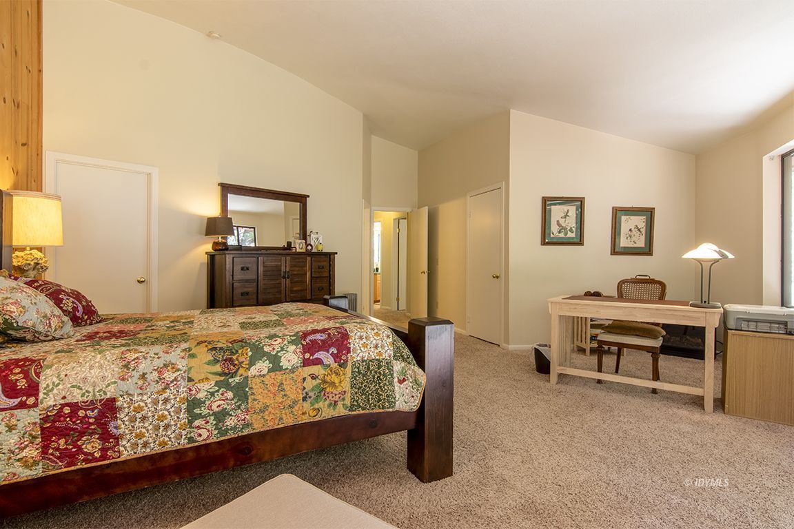 24625 Baldy Road Idyllwild, CA 92549 - Photo 39 of 80 a bedroom with a bed and a desk