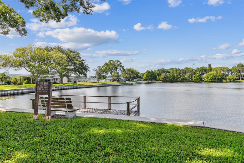 12501 Ulmerton Road, Unit 71 Largo, FL 33774 - Photo 62 of 75 a view of a bench in a garden near a lake