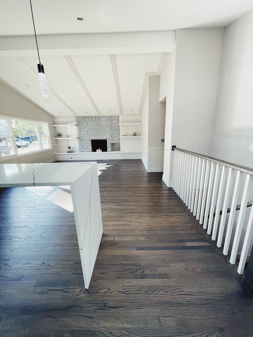 1017 Dell Road Northbrook, IL 60062 - Photo 24 of 52 a view interior of a house wooden floor fireplace and windows
