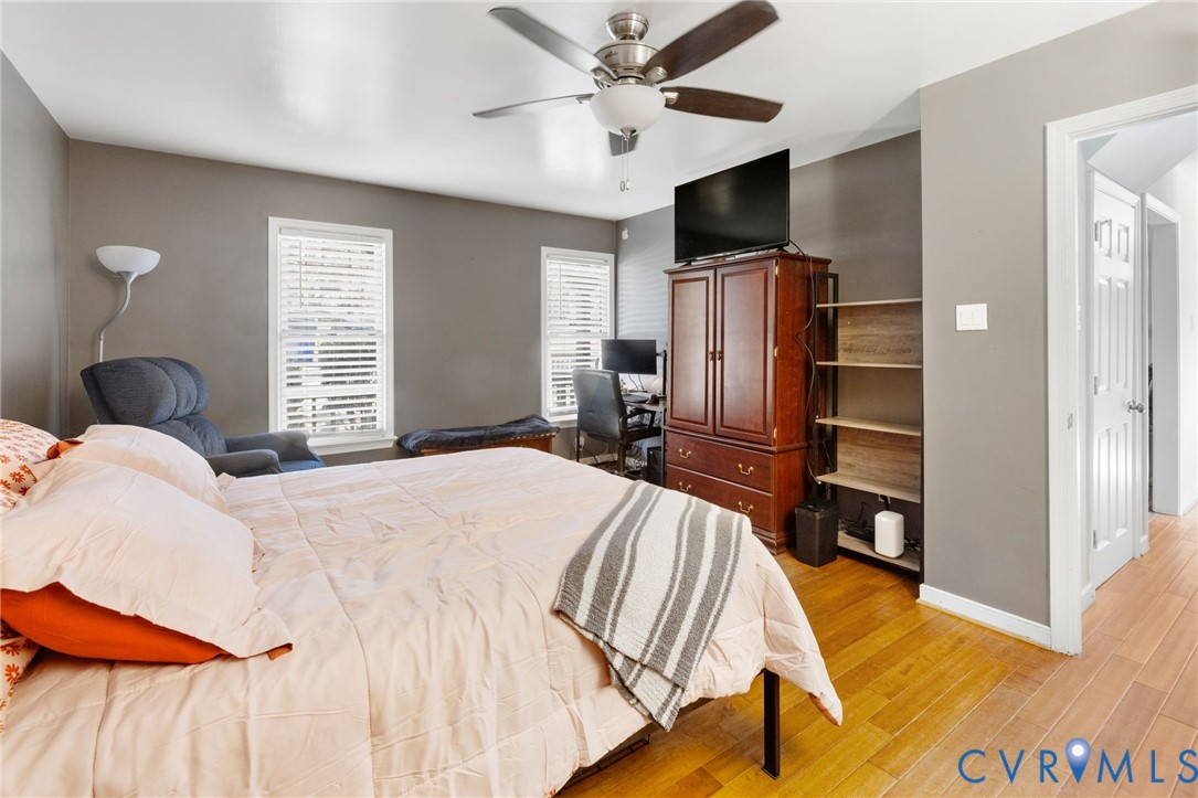 2015 Oneida Road Powhatan, VA 23139 - Photo 20 of 24 Bedroom featuring light wood-style flooring, ceili
