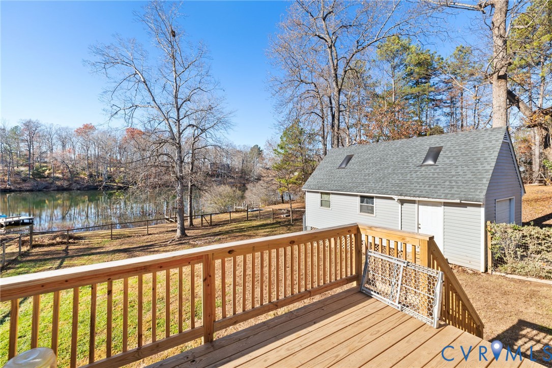 2015 Oneida Road Powhatan, VA 23139 - Photo 8 of 24 Deck with a water view and view of wooded area