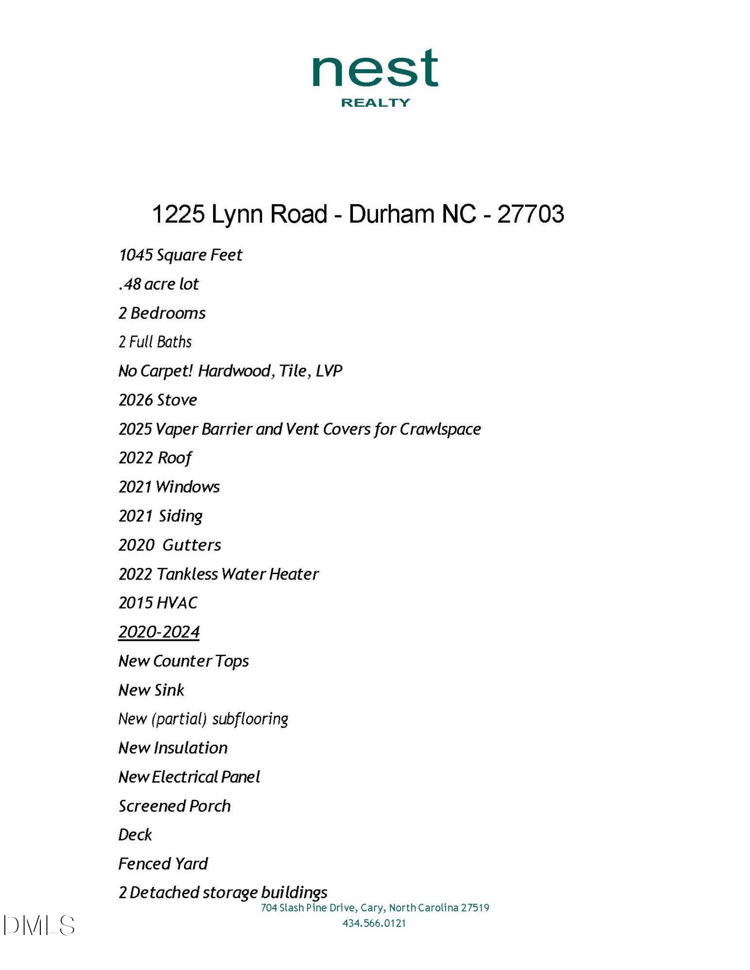 1225 Lynn Road Durham, NC 27703 - Photo 46 of 47 Features and Updates