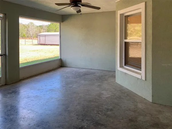 an empty room with a window