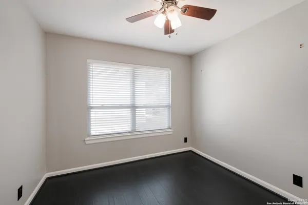 an empty room with a window