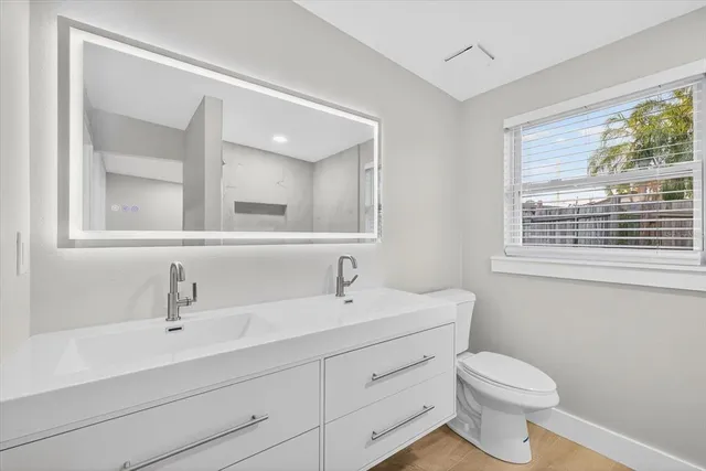 a bathroom with a sink and a toilet
