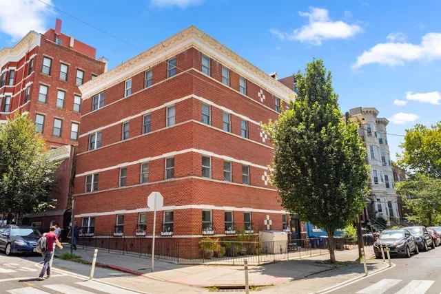 a front view of a building