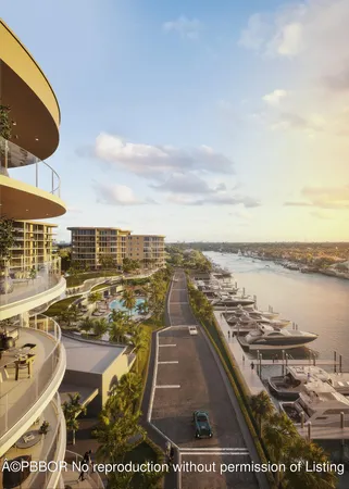a view of a balcony with an ocean view