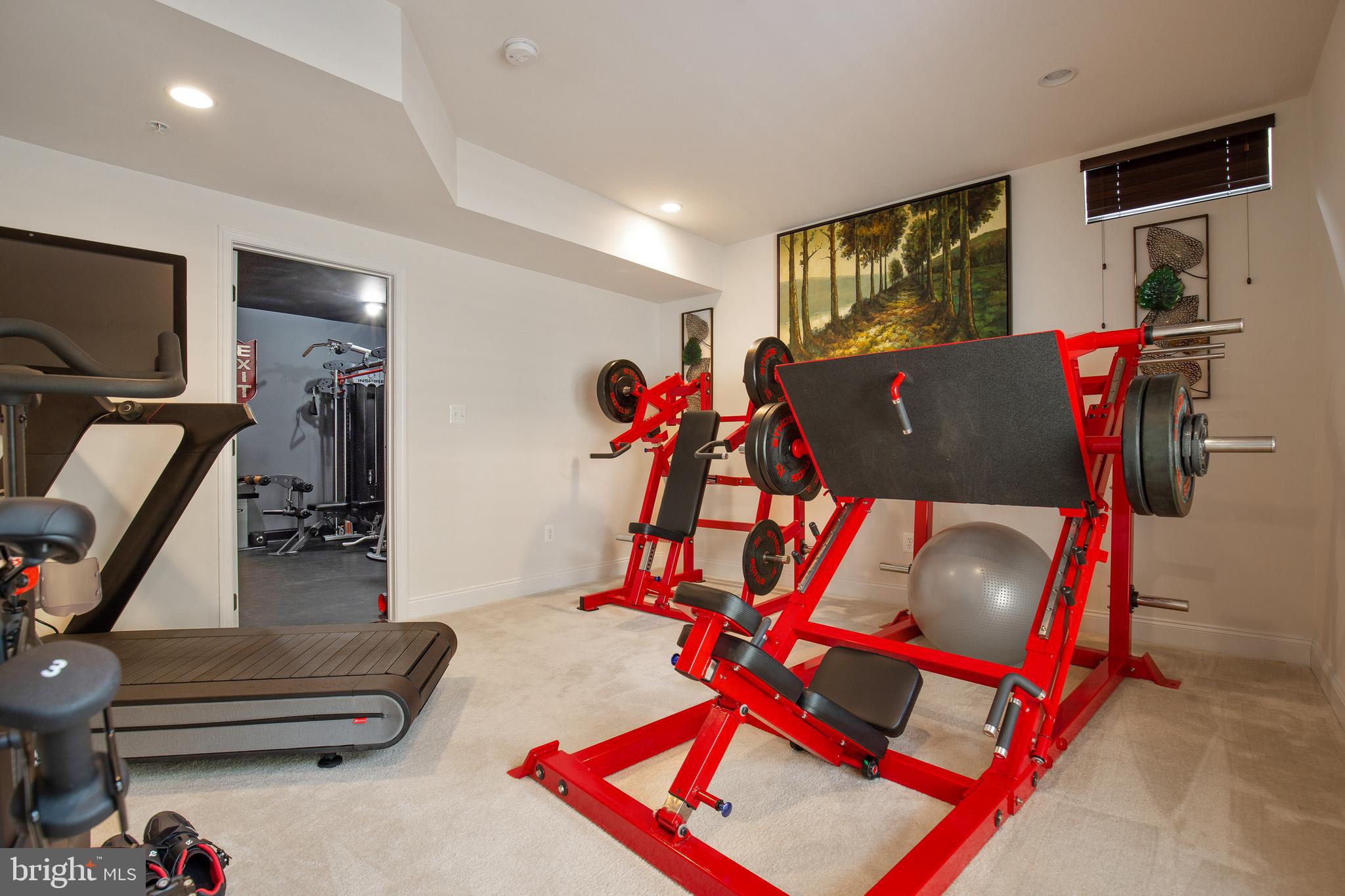 4201 Rolling Paddock Drive Upper Marlboro, MD 20772 - Photo 56 of 62 a living room with furniture gym equipment and a flat screen tv