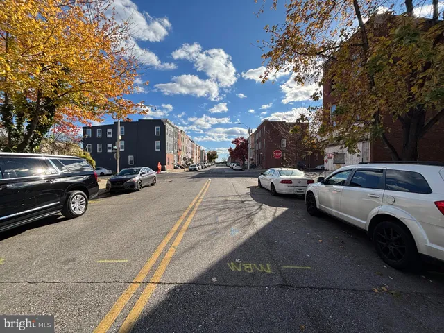 a car parked on the side of a street