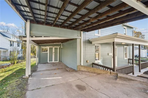 a view of porch with patio