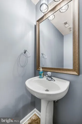 a view of room with racks on the wall