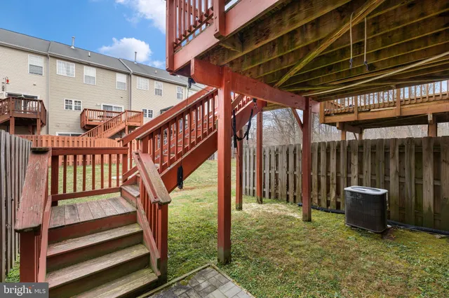 a view of porch with green space