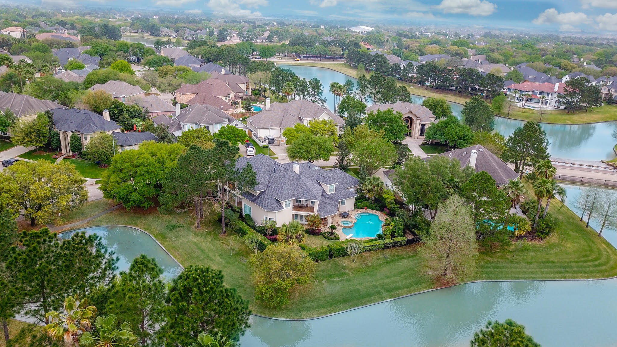12711 Waterside Way Houston, TX 77041 - Photo 2 of 48 Incredible waterfront lot in custom home section.
