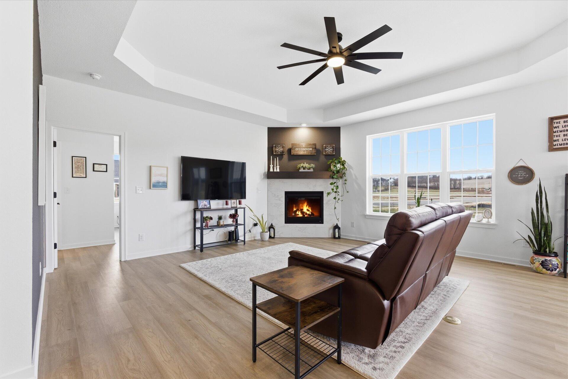1425 Chapman Court Mukwonago, WI 53149 - Photo 9 of 30 Living Room feat. Gas Fireplace