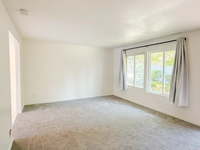 an empty room with a window