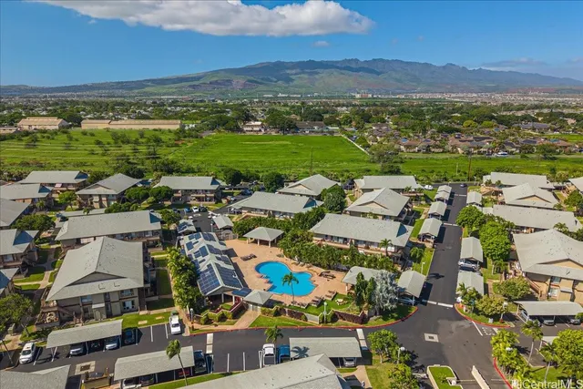 an aerial view of multiple house