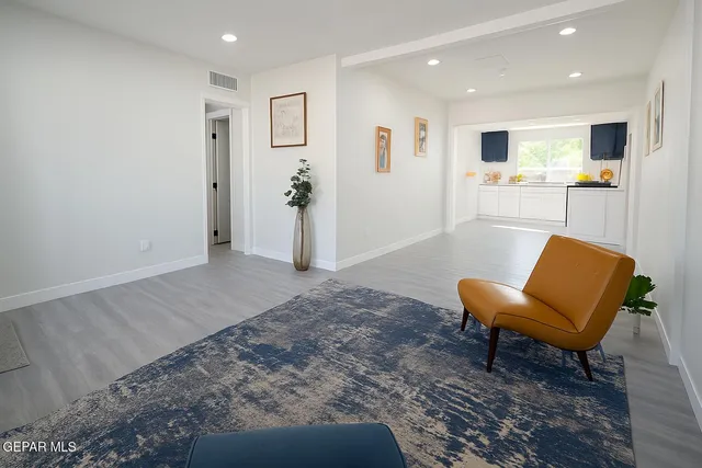 a hallway with a window