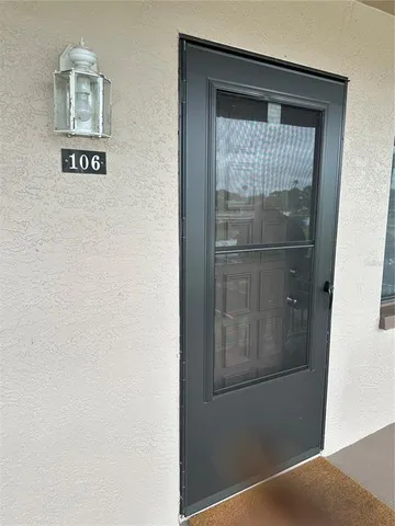 a view of front door