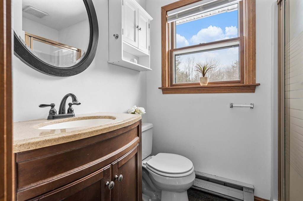 64 Gardner Road Winchendon, MA 01475 - Photo 19 of 40 a bathroom with a sink and a mirror