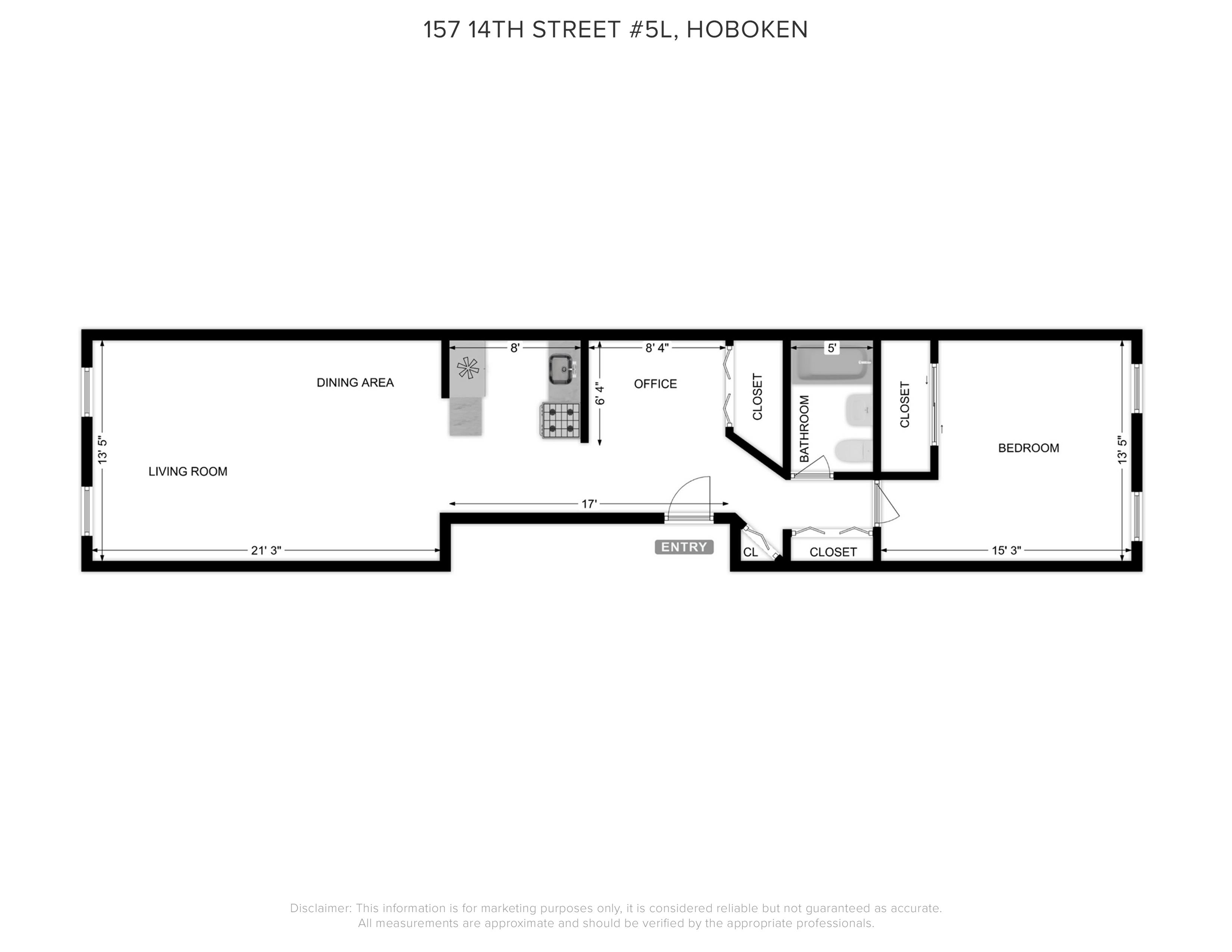 157 14th Street, Unit 5L Hoboken, NJ 07030 - Photo 10 of 11 a picture of a park