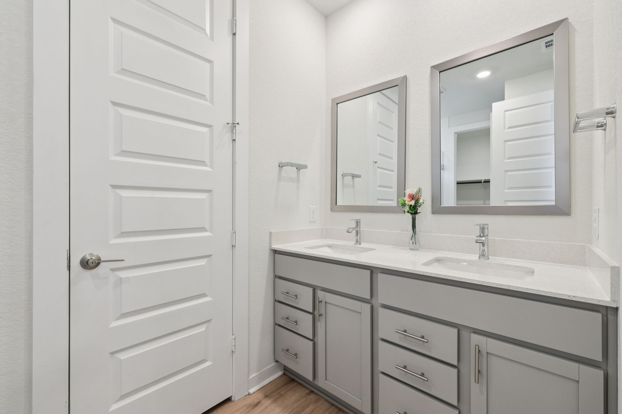 1024 Bear Track Loop Georgetown, TX 78628 - Photo 14 of 35 a bathroom with a double vanity sink and mirror
