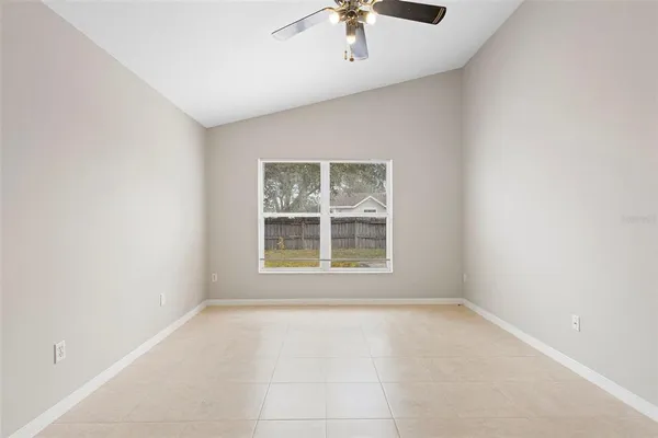 an empty room with a window