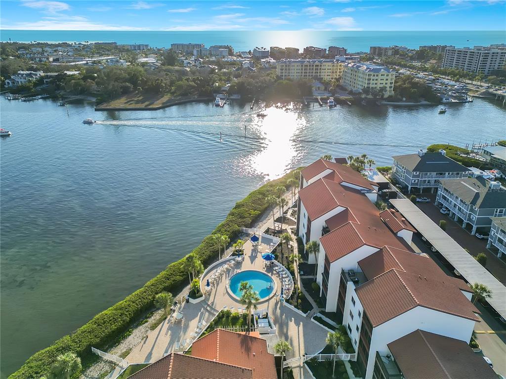1646 Stickney Point Road, Unit 1646101 Sarasota, FL 34231 - Photo 57 of 67 a view of a lake with a city view