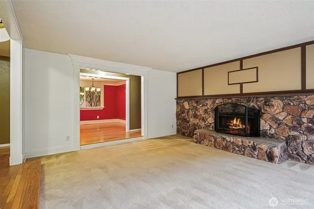 a view of livingroom with fireplace